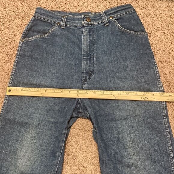 Maverick Super High Waisted Dark Wash Blue Jeans Misses Size 14 Soft Jeans Retro - Picture 10 of 10